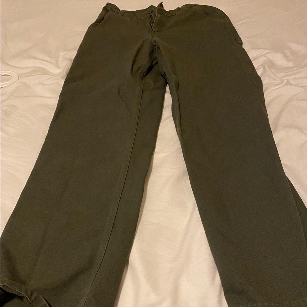 Green Carhartt Carpenter Pants